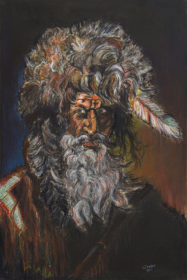 The Mountain Man Drawing by Chris Steele