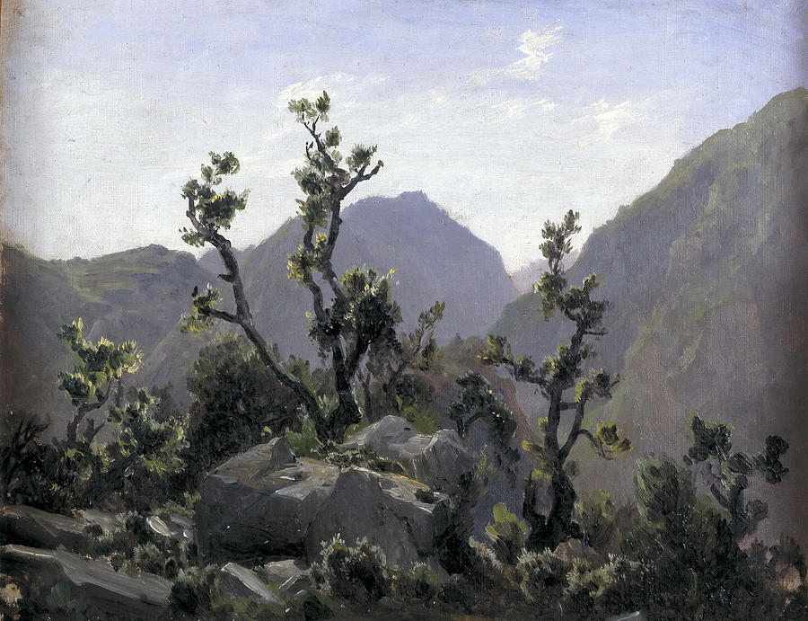 The mountains of Asturias Painting by Carlos de Haes