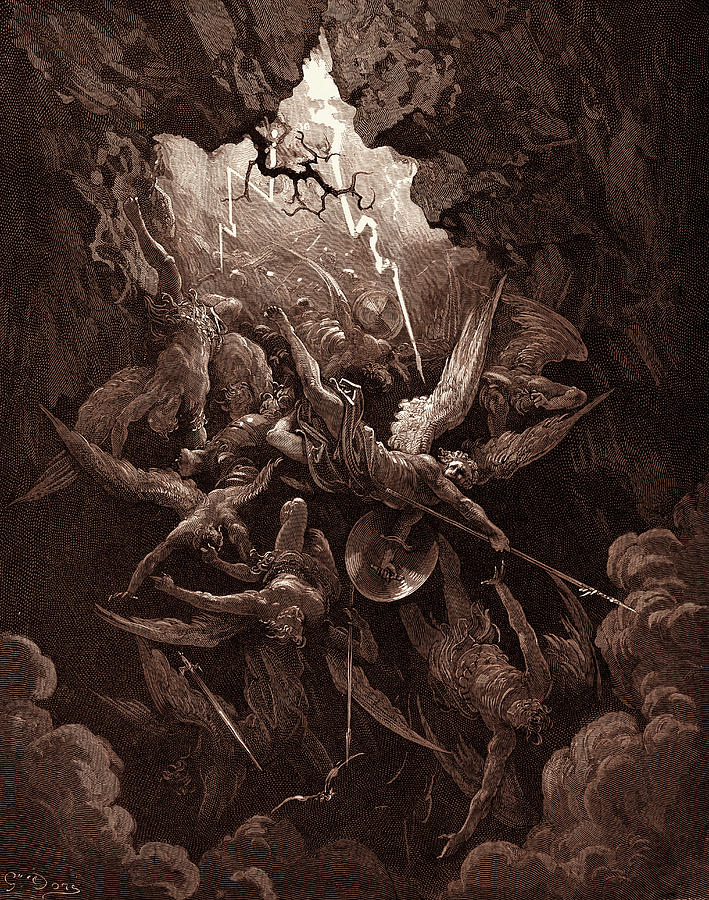 The Mouth Of Hell By Gustave Dore 1832 1883 Drawing By Litz