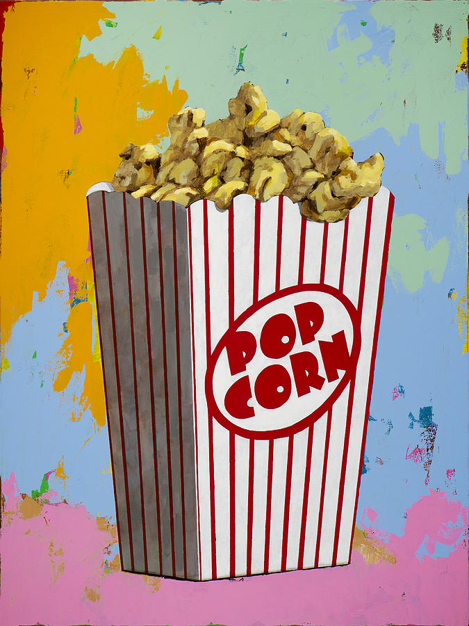 Popcorn Painting - The Movies #2 by David Palmer