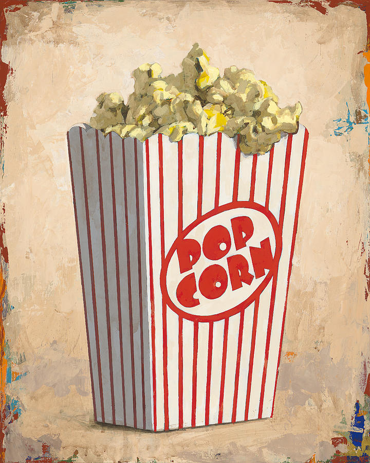 Popcorn Painting - The Movies by David Palmer