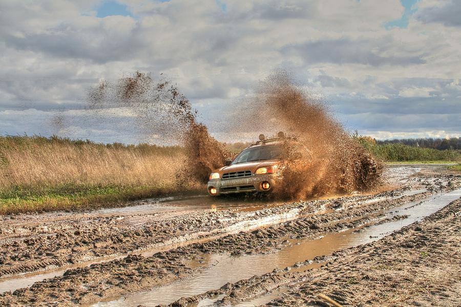 Truck Photograph - The Mud Is Flying by Heather Allen