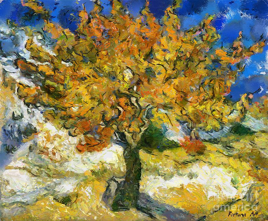 The Mulberry Tree After Van Gogh Painting by Dragica  Micki Fortuna