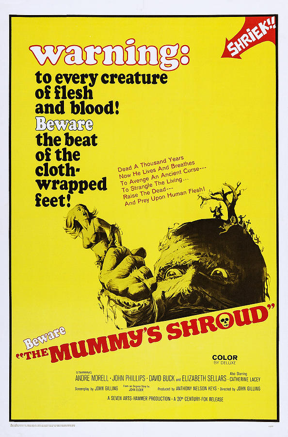 The Mummys Shroud, Poster Art, 1967 Photograph by Everett