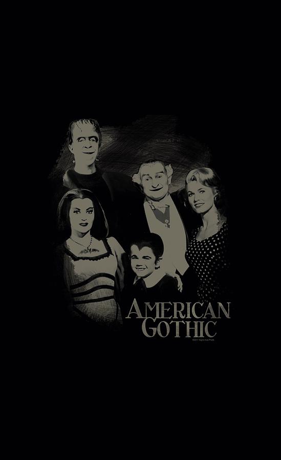 The Munsters Digital Art - The Munsters - American Gothic by Brand A