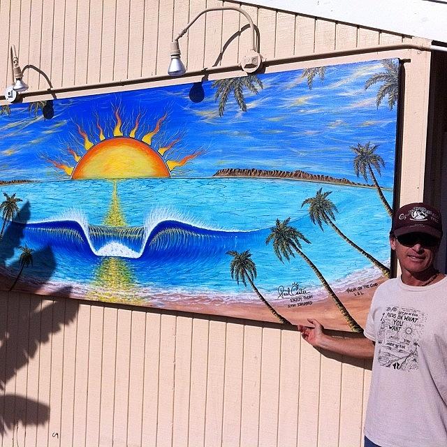 Sunset Photograph - The #mural Is Completed And Now Hanging by Paul Carter