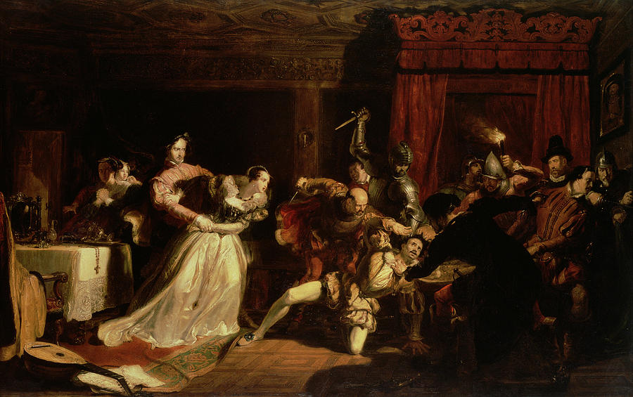 The Murder Of David Rizzio, 1833 Oil On Panel Photograph by William Allan