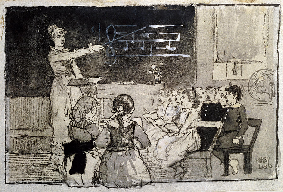 Winslow Homer Painting - The Music Lesson by Celestial Images