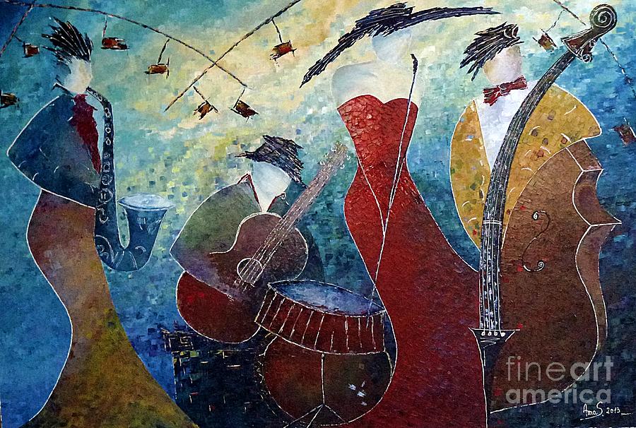 The Music Never Stopped 2 Painting by Amalia Suruceanu