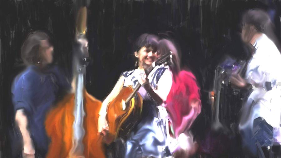 The Music of Norah Jones Painting by Usha Shantharam