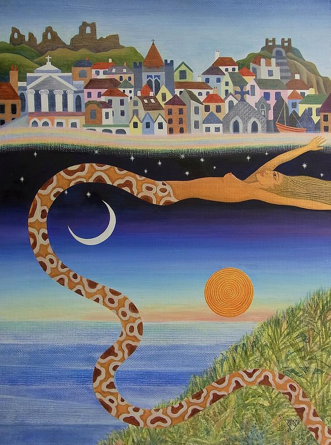 The Mysterious process of Coming to Town Painting by Jennifer Baird The Mysterious process of Coming to Town Painting by Jennifer Baird