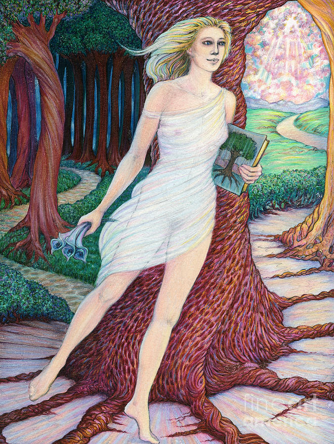 Fantasy Drawing - The Mystic  by Debra Hitchcock