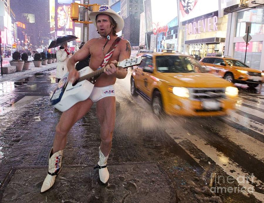 The Naked Cowboy Photograph by R A W M  