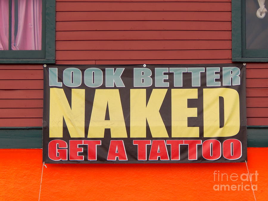 The Naked Tattoo Photograph by Michael Hoard