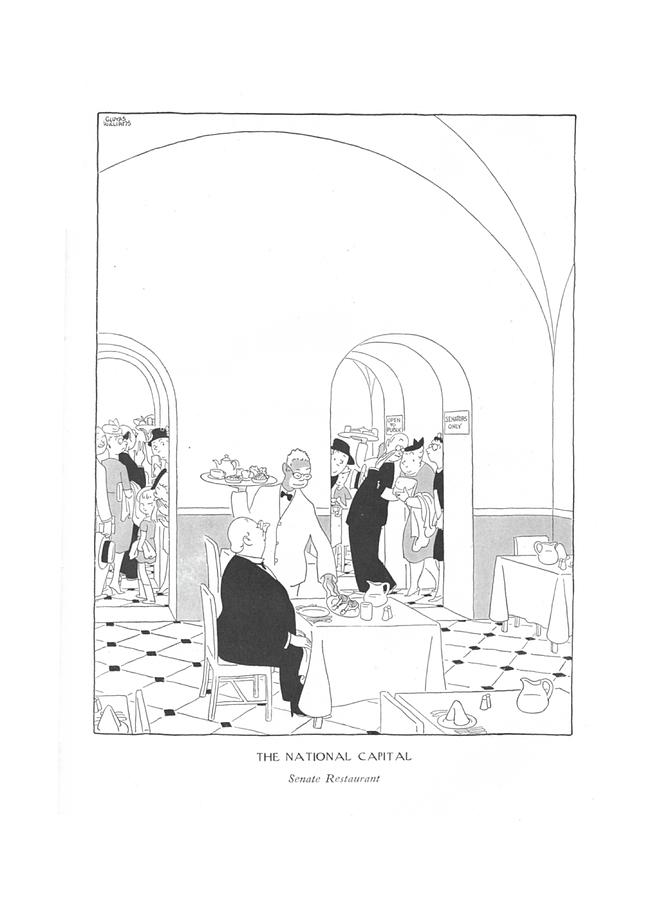 The National Capital
Senate Restaurant Drawing by Gluyas Williams