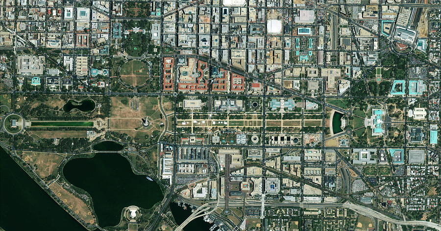 The National Mall Photograph by Geoeye/science Photo Library