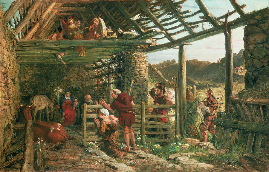 William Bell Scott Painting - The Nativity, 1872 by William Bell Scott