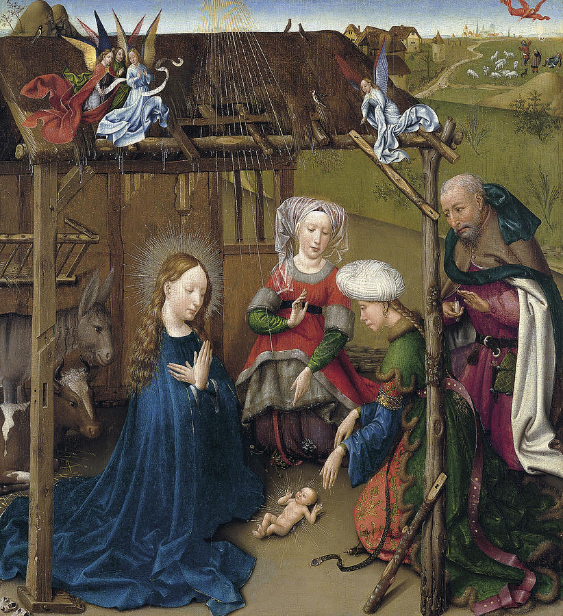 The Nativity Painting by Jacques Daret