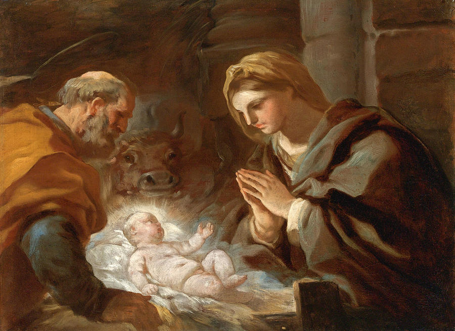 Luca Giordano Painting - The Nativity by Luca Giordano