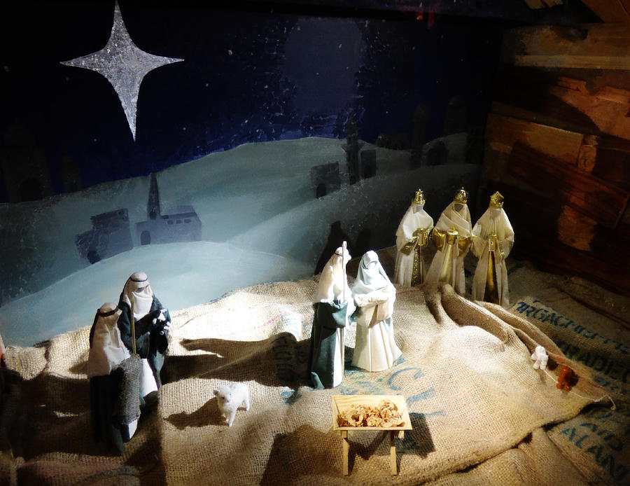 Gold Photograph - The Nativity Scene by Steve Taylor