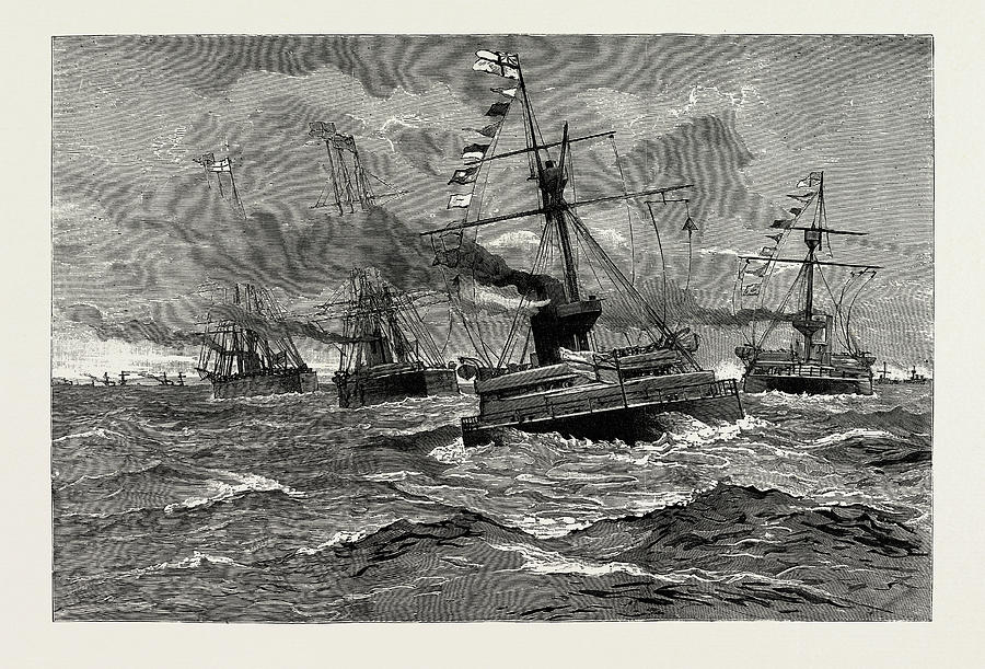 The Naval Manoeuvres H.m.s Drawing by Litz Collection - Fine Art America