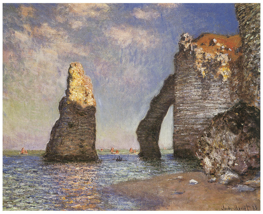 The Needle Etretat Painting by Claude Monet - Fine Art America