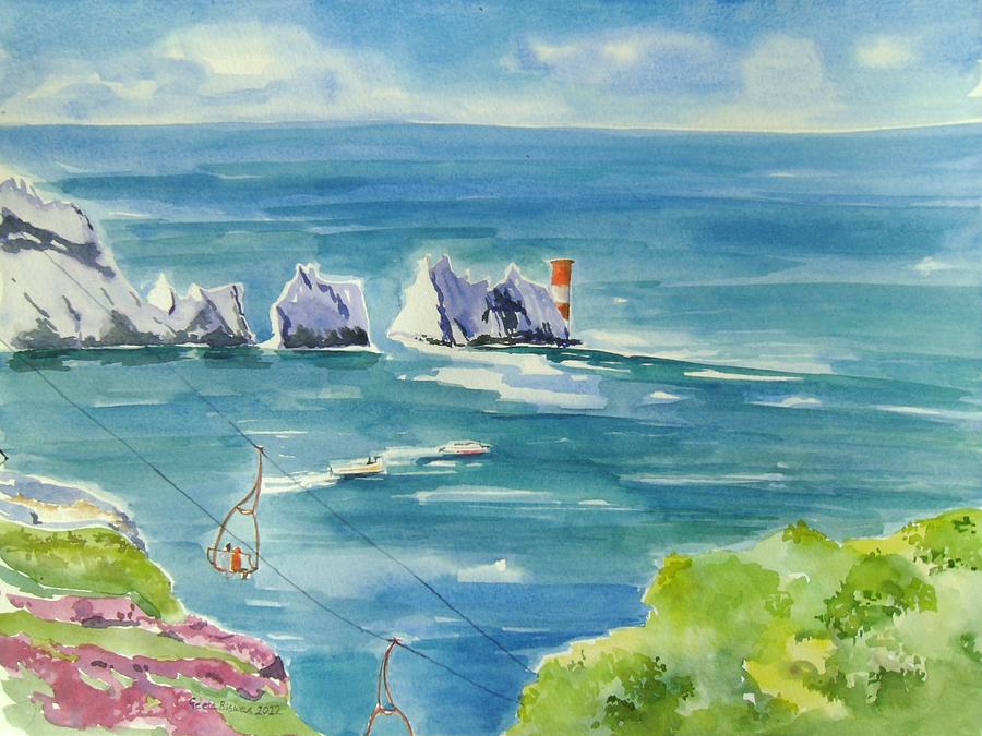 The Needles Isle of Wight Painting by Geeta Yerra