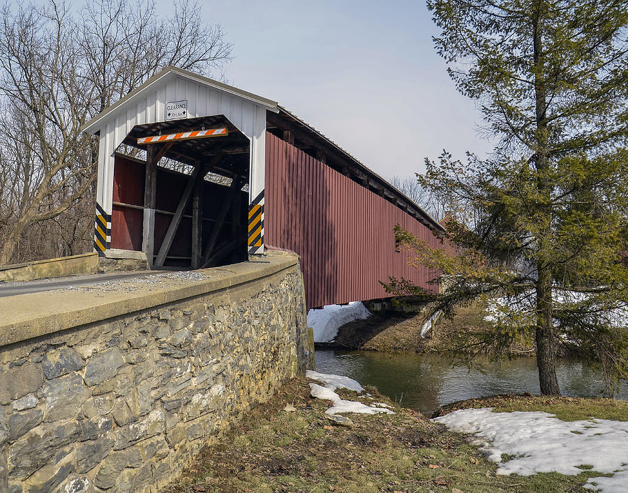The Neffs Mill Covered Bridge Photograph by Dave Sandt