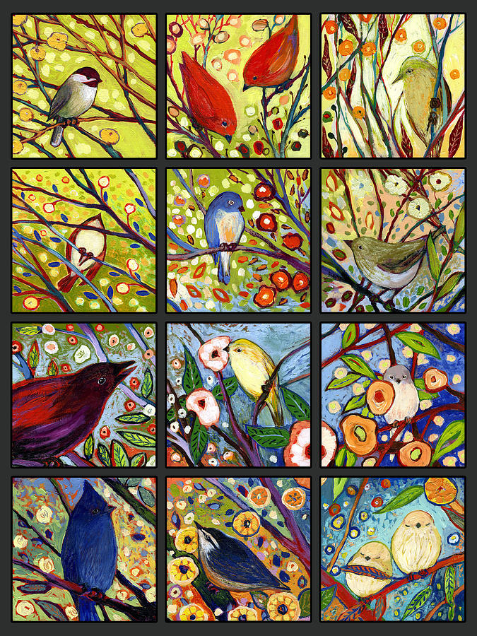 Bird Painting - The NeverEnding Story Set of 12 a2 by Jennifer Lommers Bird Painting - The NeverEnding Story Set of 12 a2 by Jennifer Lommers
