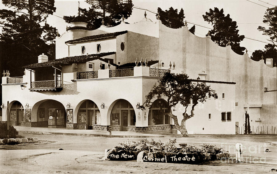 Ocean Ave Photograph - The New Carmel Theatre on Ocean Ave. 1939 by Monterey County Historical Society
