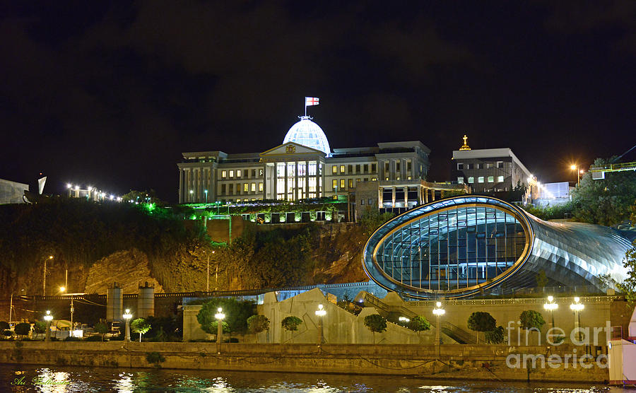 The new face of Tbilisi at night Photograph by Arik Baltinester