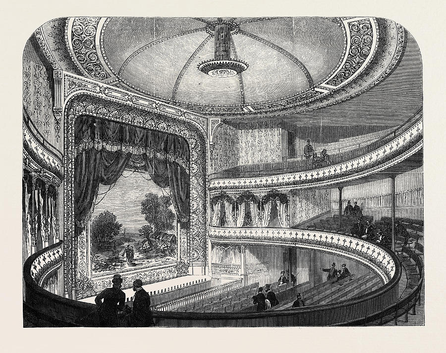 The New Globe Theatre Strand London Uk 1869 Drawing by English School