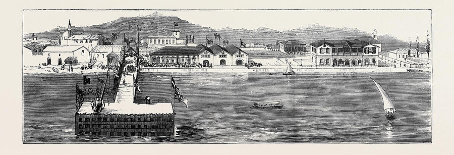 Architecture Drawing - The New Iron Pier And Custom House, Larnaka by Cyprian School