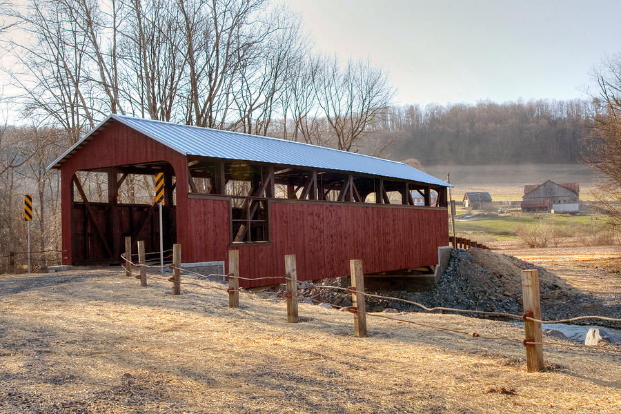 The NEW Moreland Covered Bridge Photograph by Gene Walls