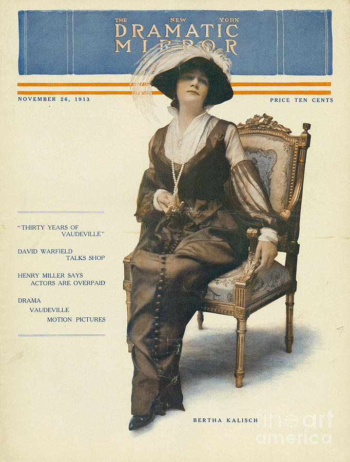 Covers Drawing - The New York Dramatic Mirror 1913 1910s by The Advertising Archives