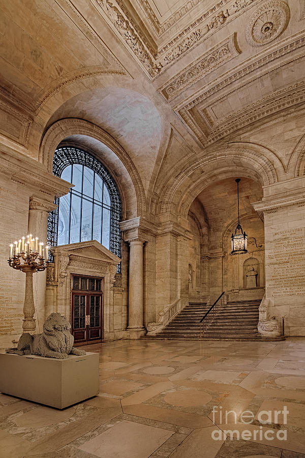 The New York Public Library Astor Hall Photograph by Susan Candelario