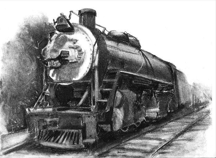 Train Drawing - The Next Big Thing by Casey Brown