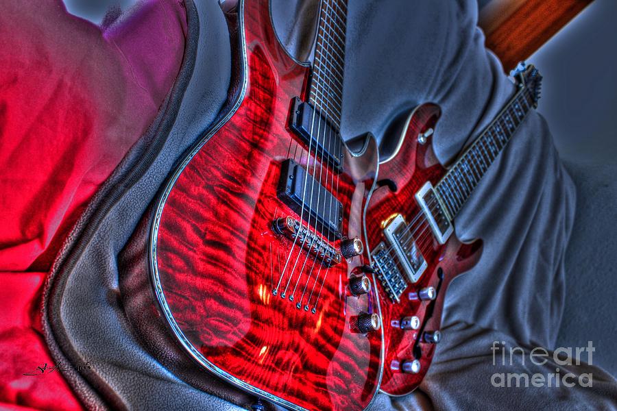 Music Photograph - The Next Red Thing Digital Guitar Art by Steven Langston by Steven Lebron Langston