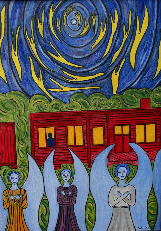 The Night Angels Came Painting by Sandra Marie Adams