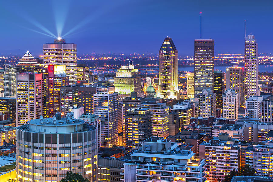 The night life of Montreal city Photograph by Naibank