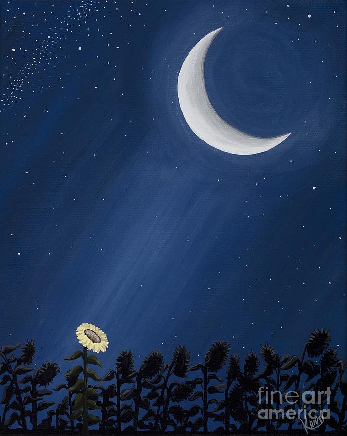 Sunflower Painting - The Night Shift by Kerri Sewolt