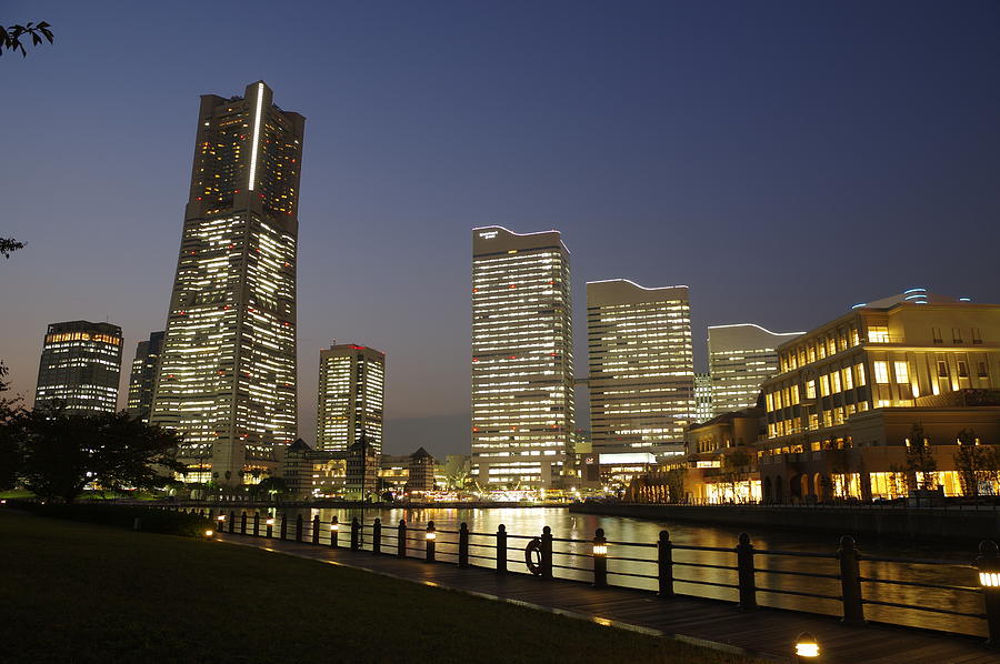 The Night View Of Yokohama, Japan Photograph by Motodan
