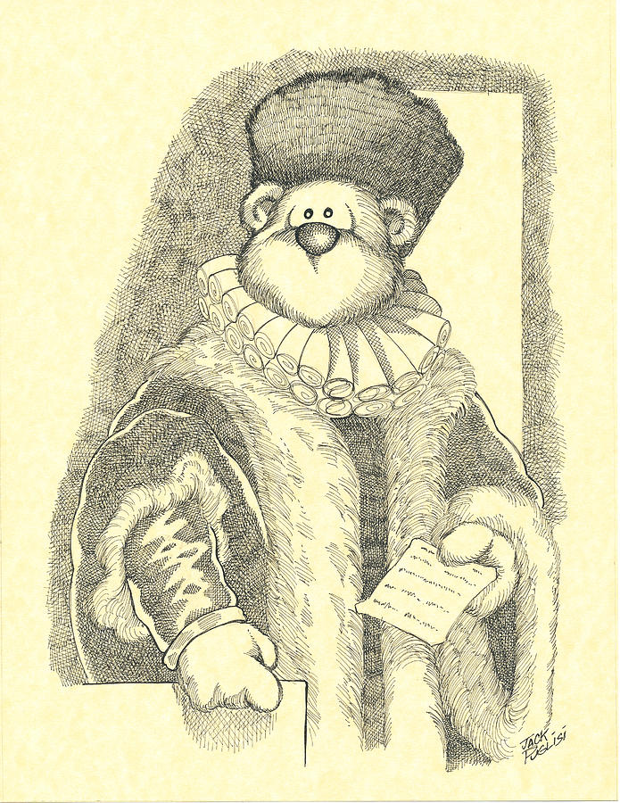 Rembrandt Drawing - The noble bear by Jack Puglisi