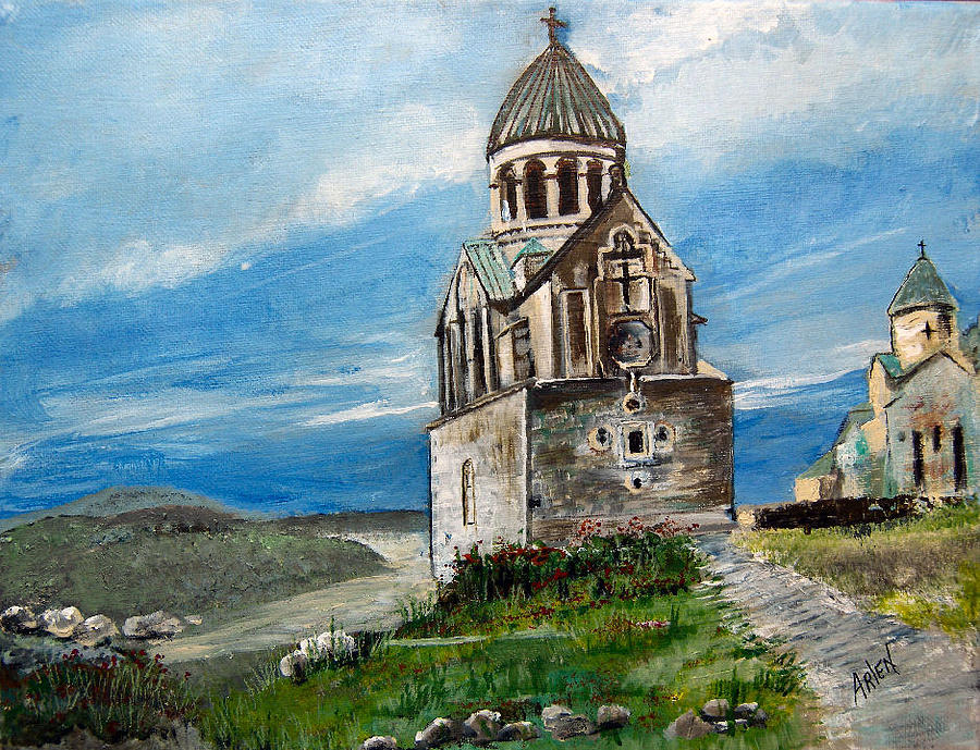 The Noravank Monastery Painting by Arlen Avernian - Thorensen