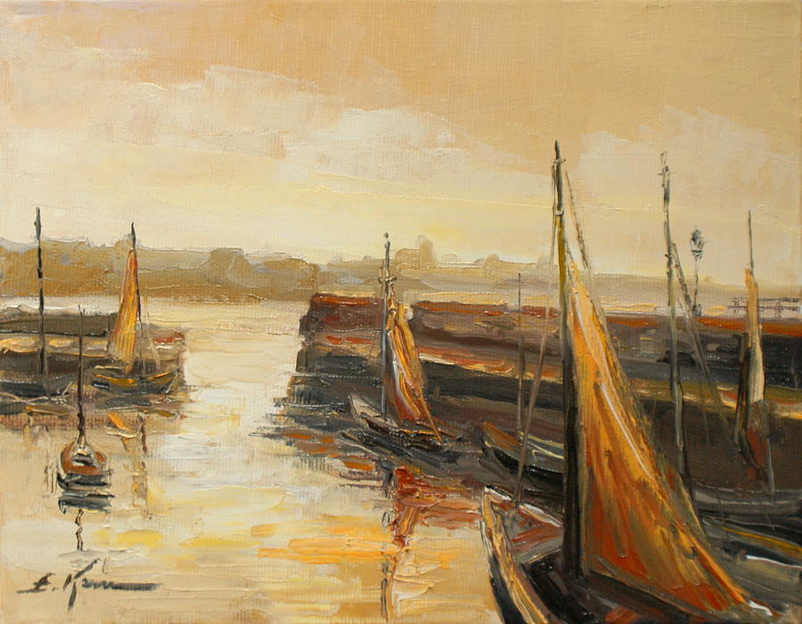 The North Berwick Harbour Painting by Luke Karcz