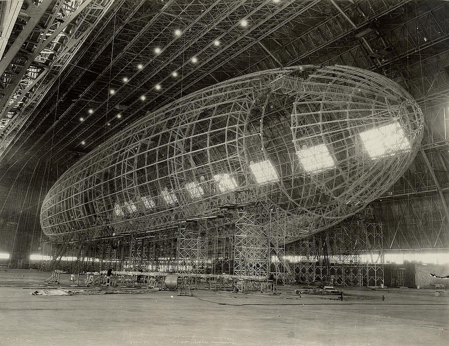 The Nose Of Uss Akron Being Attached Photograph by Stocktrek Images