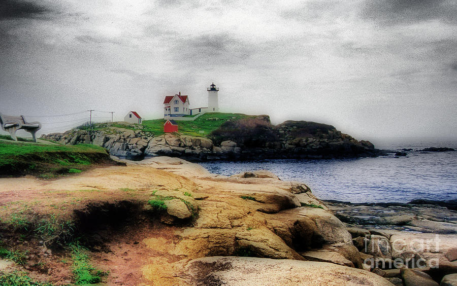 The Nubble Lighthouse Photograph by Skip Willits