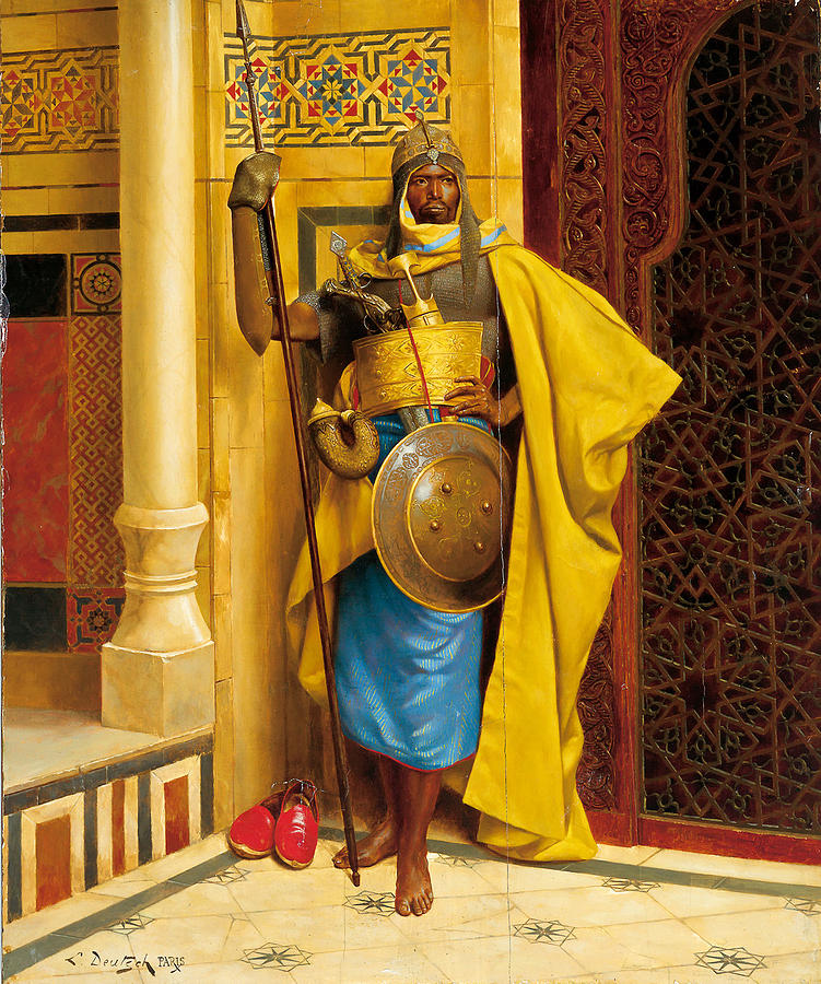 The Nubian Palace Guard Painting by Ludwig Deutsch