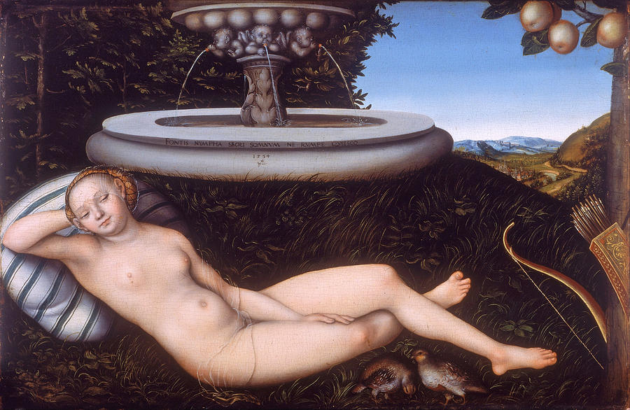 The Nymph of the Fountain Painting by Lucas Cranach the Elder