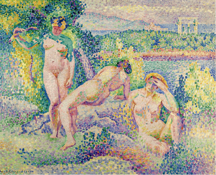 The Nymphs Painting by Henri-Edmond Cross